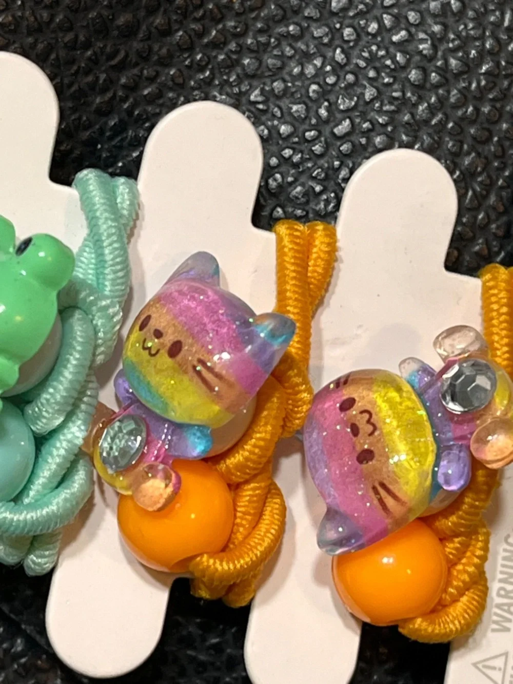 Claire’s Kids Animal Hair Ties Set of 6 | Pink Green Orange | NWT